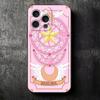 Чехол для телефона Cardcaptor Sakura, милая девушка, мягкий, для iPhone 16 16E 17 Air 15 Pro Max 14 Plus 13 Mini 11 12 7, черная задняя крышка