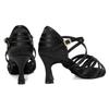 Women's Latin Dance Shoes Satin Professional Ballroom Salsa Practice Performance Dance Shoes