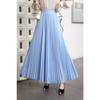 DX~~ New Drape Pleated Skirt Long Skirt Women's Early Spring New High-waisted Draped Skirt Spring and Autumn Color Skirt