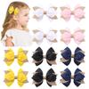 2pcs/set Kids Dovetail Bow Hair Clips for Women Girls Handmade Glitter Bowknote Hairpins Daily New Year Hair Accessories