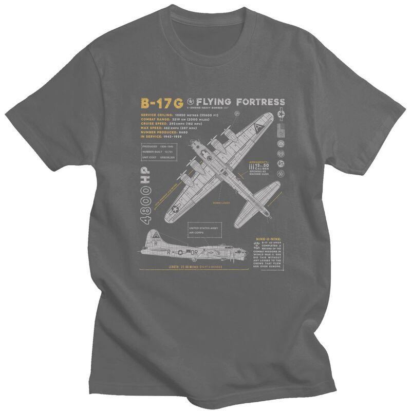 Custom B17 Flying Fortress Spitfire T Shirts ShortSleeve Cotton Tshirt Tshirt Fighter Plane War Pilot Aircraft Airplane Tee