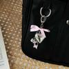 Delicate Heart Bag Pendant Elegant Heart Keyring Stylish Bowknot Pendant Charm Accessory for Bag and Key