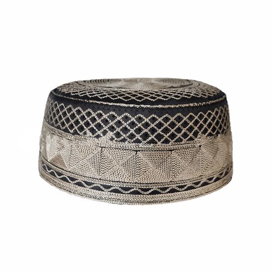 Embroidery Pattern Exquisite Workmanship Prayer Hat Flat Top Men Nation Bowler Hat