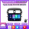 9 Inch Android 2Din Car Audio Radio DVD For Toyota Corolla E140/150 2006-2013 Multimedia Player Navigation Stereo Radio WIFI 1+16GB