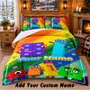 Numberblock Custom Name 3Pcs Bedding Set 1 Bed Sheet 2 Pillowcases Bedroom Home Decor