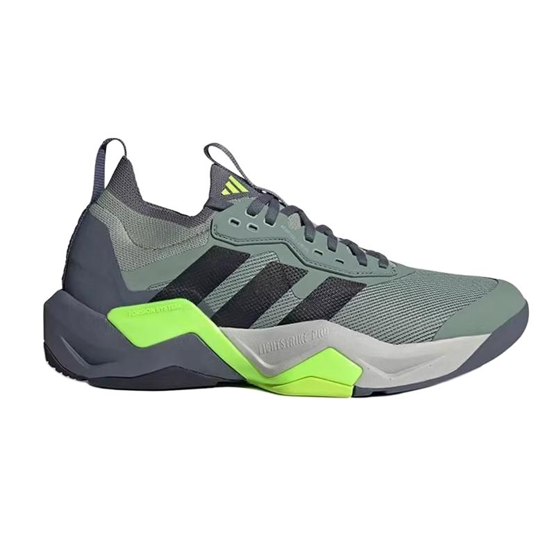 adidas Rapidmove ADV 2 HIIT серебристо-зеленые мужские кроссовки Core-Black Lucid-Lemon JH6167