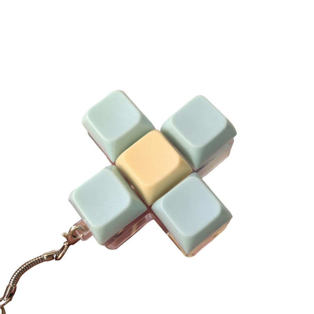 Colorful Keyboard Fidget Toys For Adults Kids,1/4/5/9‑buttons Pastel Keyboard Clicker Keychain For Work Stress Relief Anxiety