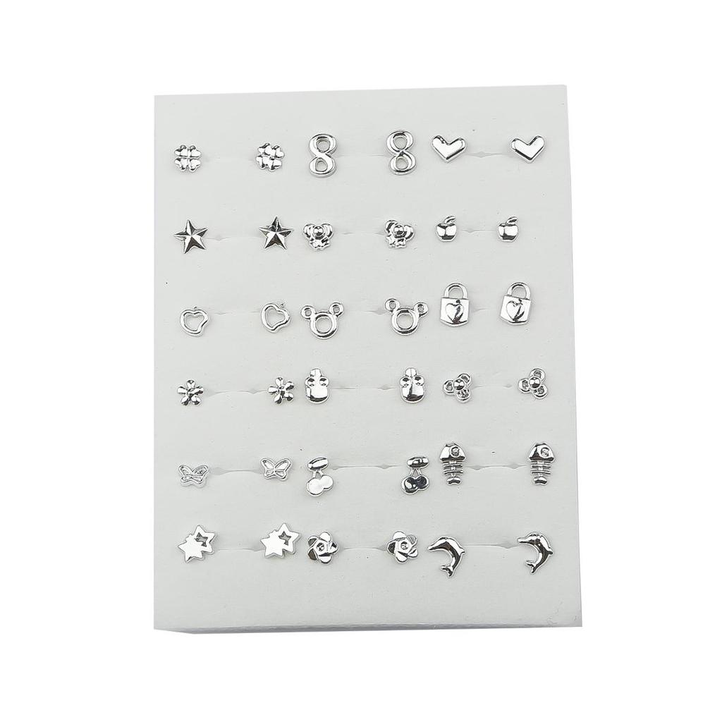 18 пар изысканных маленьких серег-гвоздиков, наборы для женщин и детей, ювелирные изделия из сережек