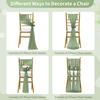 16Pcs Sage Green Wedding Chair Sashes  Chair Bow Designed Decorative Chair Sashes for Wedding Reception Party Hotel Decoration