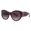 Cartier Burgundy Gradient Cat Eye Ladies Sunglasses Ct0305s 003 51