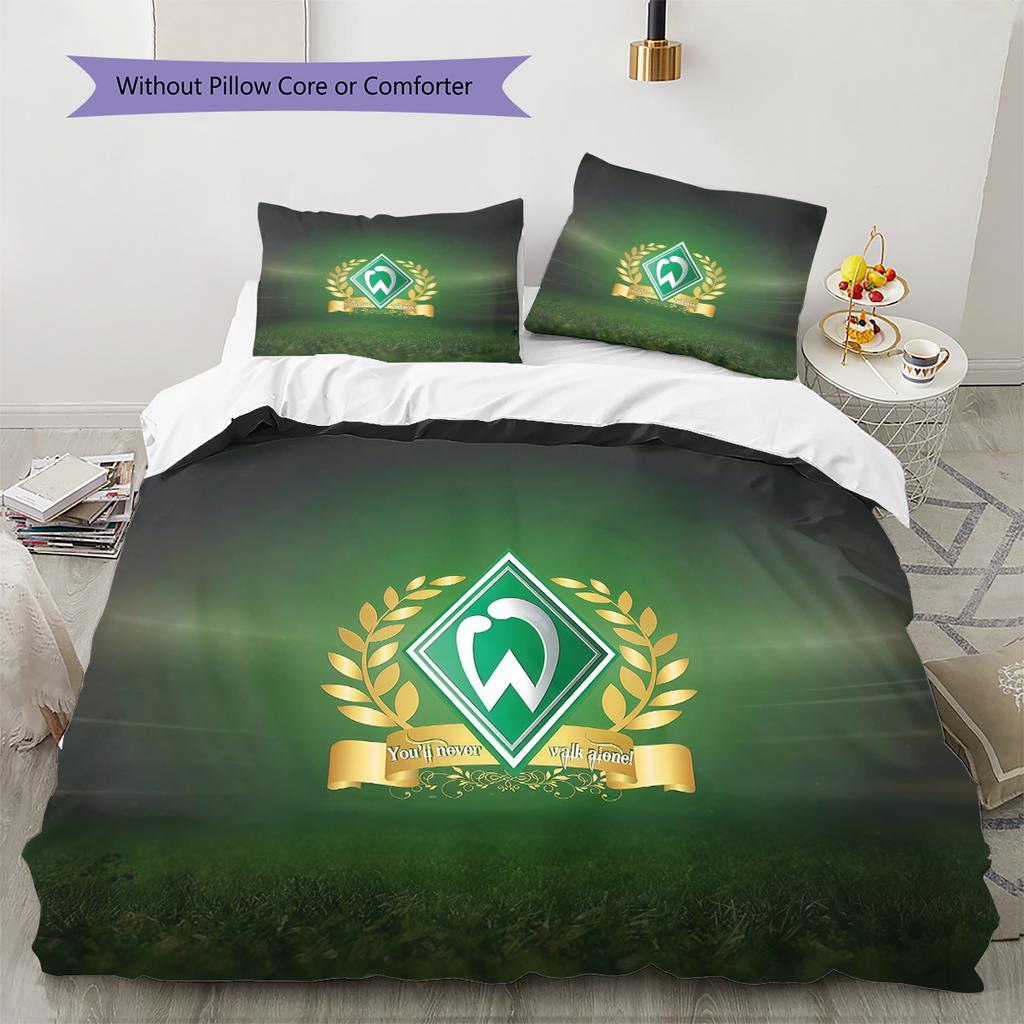 Sportverein Werder Bremen Pattern Bedding Quilt Set Home Decoration Gift (1 * duvet cover + 2 * pillowcase without core)