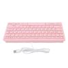 Small Wired Keyboard Roseate Quiet USB 78 Keys Computer Keyboard with Anti Slip Foot Pads for Gaming Working German