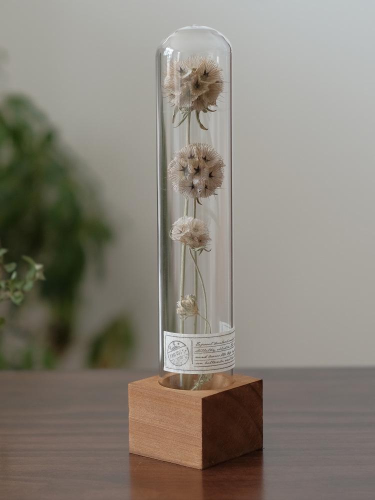 Wabi-Sabi Style Xian Porcelain Test Tube Rack: Retro Gift for Dried and Preserved Flowers, Plant Specimen Display