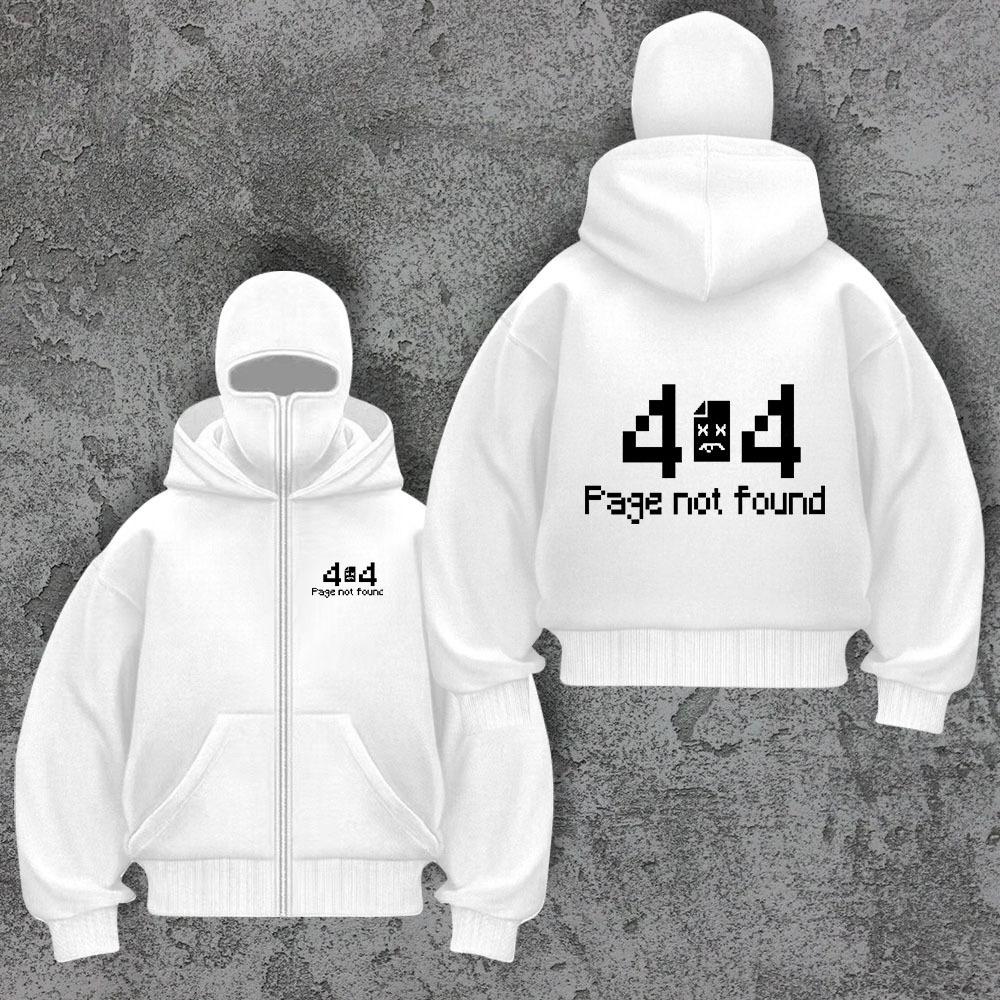 Свободная толстовка с капюшоном в уличном стиле, маска для лица, Ninja 404, толстовка высокого класса, молния не найдена