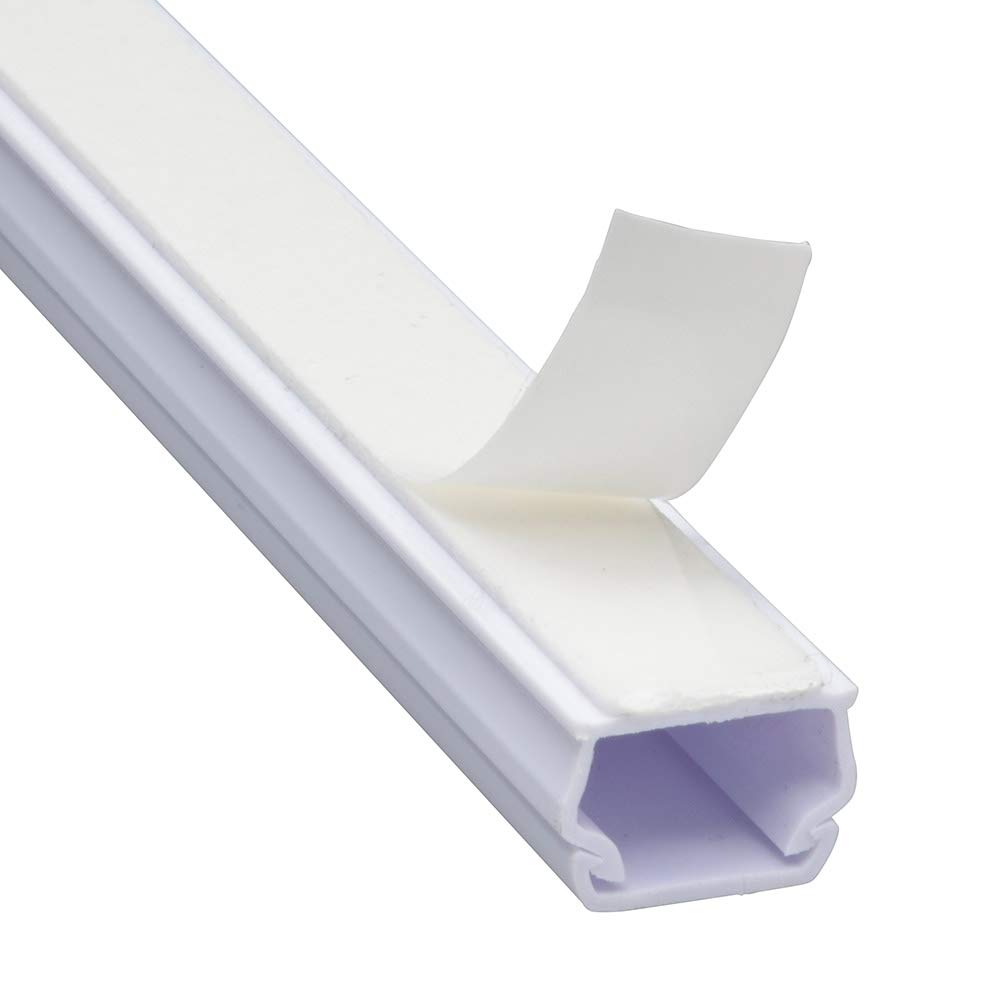 OHM Электрический самоклеящийся защитный кожух для проводов, ABS, размер 1, 1 м, белый, упаковка 10 шт., DZ-AMT11-W, 10P, 00-9400