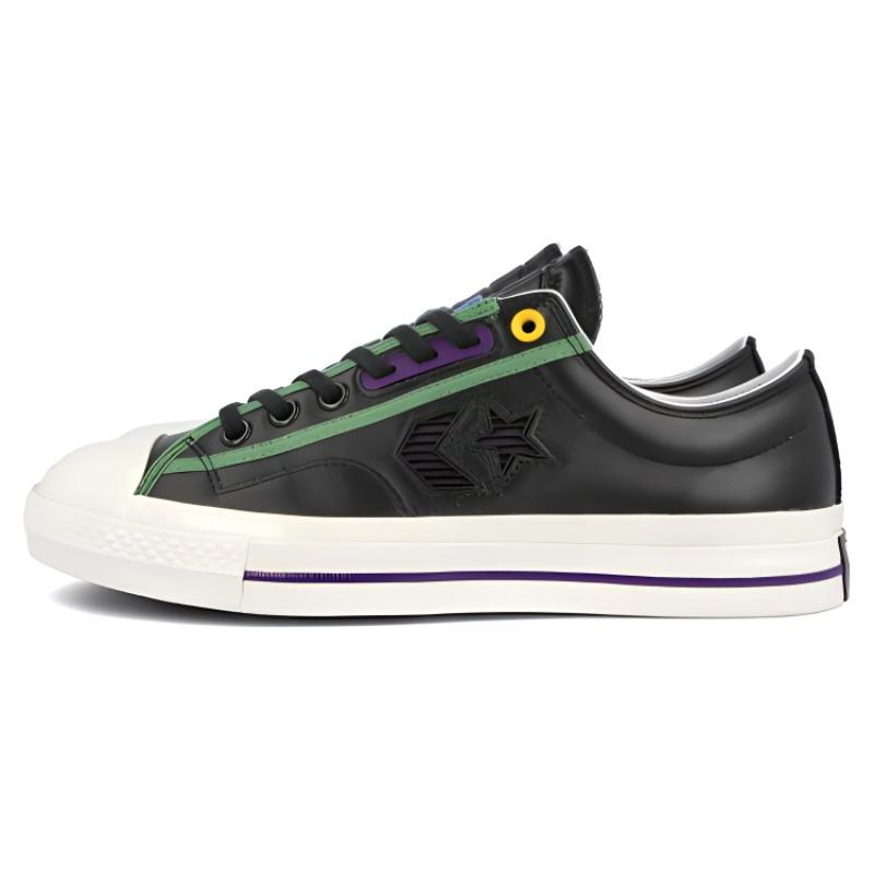 Converse Star Player 76 Кожа Оксфорд Круглый Носок Шнуровка Низкий Верх Эспадрильи Унисекс Черный