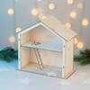 DIY Wooden House Kit Double-Layer Paintable Wood Cabin Hand-Eye Coordination