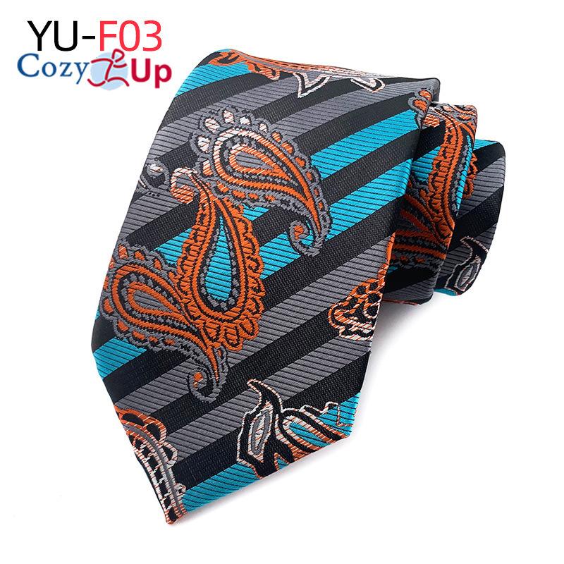 3,15 дюйма(8 см) Модный полосатый мужской галстук с узором пейсли в клетку и цветком на свадьбу