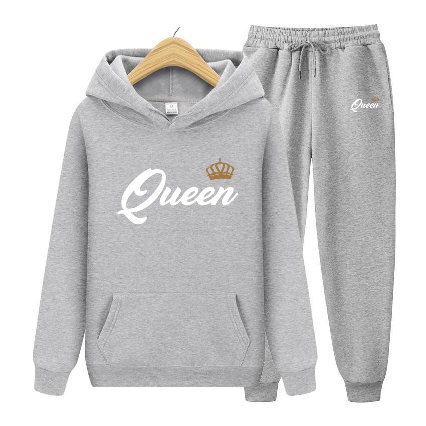 Women's Hoodie Autumn Men's Hoodie + Pants Sets Queen Women Suit Hoodie Two Pieces Set Hooded Sweatshirt