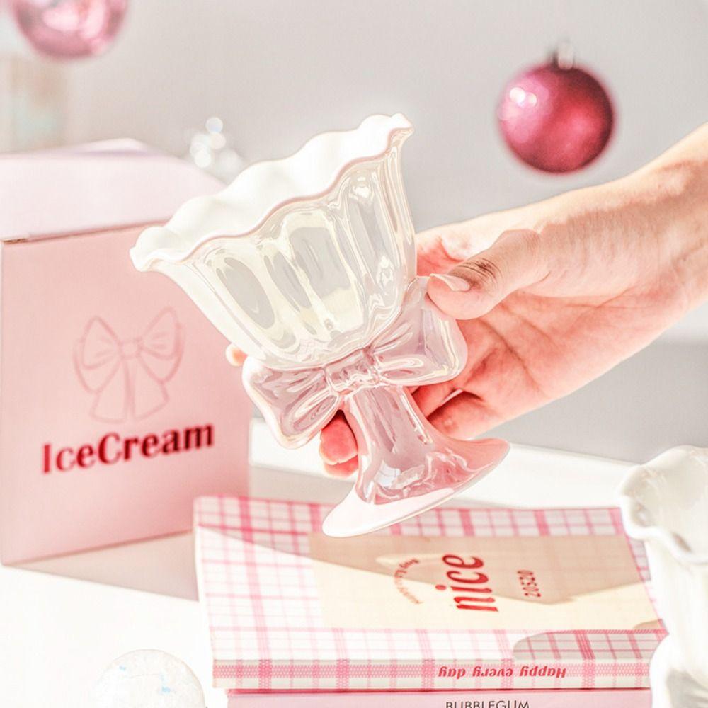 Ceramic Dessert Cup Multi-Function Mug Storage Bowl Tea Cup Birthday Gift