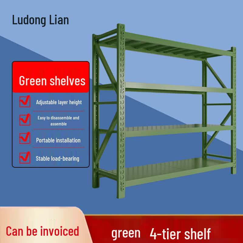 Ludonglian 4-Tier Green Heavy Duty Storage Rack