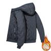 Cotton Jacket Autumn and Winter Men's Hooded Cotton Coat Plus Velvet Thickened Lamb Velvet Jacket Outdoor Warm Cotton Jacket