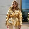 Tooxika Hooded Cotton Coat Women's Outdoor Bright Coat Autumn And Winter Casual Jacket