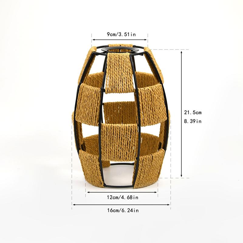 1 шт., крышка лампы, потолочные светильники, абажур, напольная лампа, бумажная веревка, бохо, ручная работа, вязаная люстра, настенная подвеска