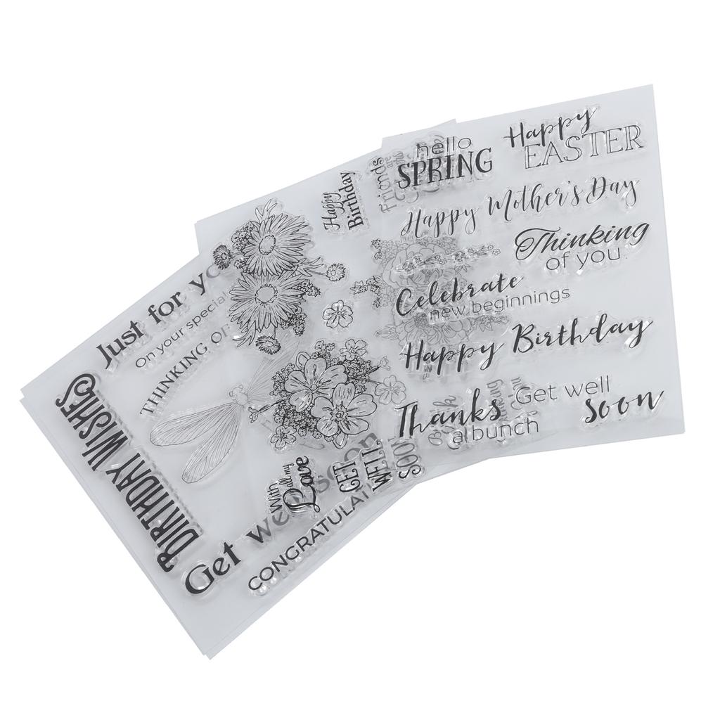 3 шт. прозрачный штамп резиновый журнал альбом украшения ремесла аксессуары