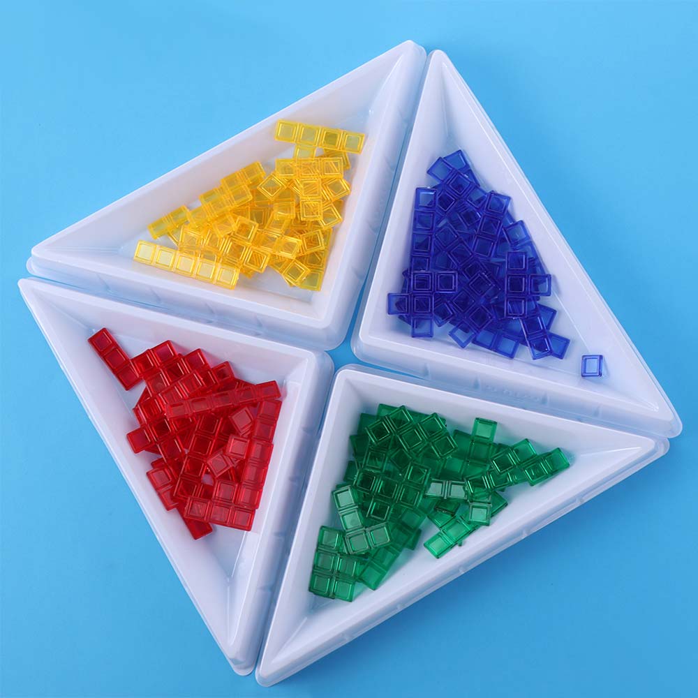 Plastics Blokus Board Game Early Education Multipurpose Colored Squares Game Montessori Portable Puzzle Strategy Board