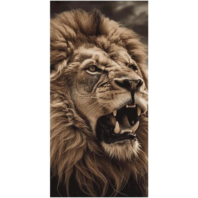 Roar Your Style with Our Majestic Lion-Print Beach Towel! Suitable for towels, bath towels, beach towels