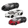 Lamborghini Revuelto 1:24 литых суперкара, гоночная модель из сплава с механизмом обратного хода, черная