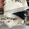 Versatile Ink And Wash Wind Contrasting Colors, Double-Sided Imitation Cashmere Scarf, Winter High-End Warm Shawl