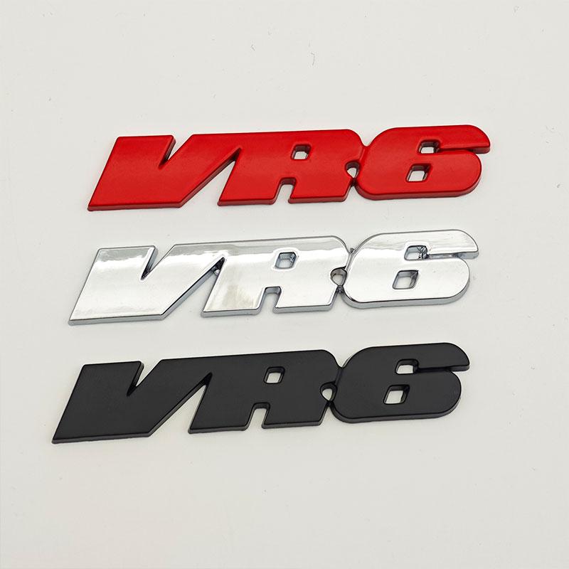 3D Metal VR6 Logo Emblem Car Rear Trunk Sticker Badge for VW Volkswagen Golf R32 Passat CC R36 GT Touareg Phaeton Accessories zf4