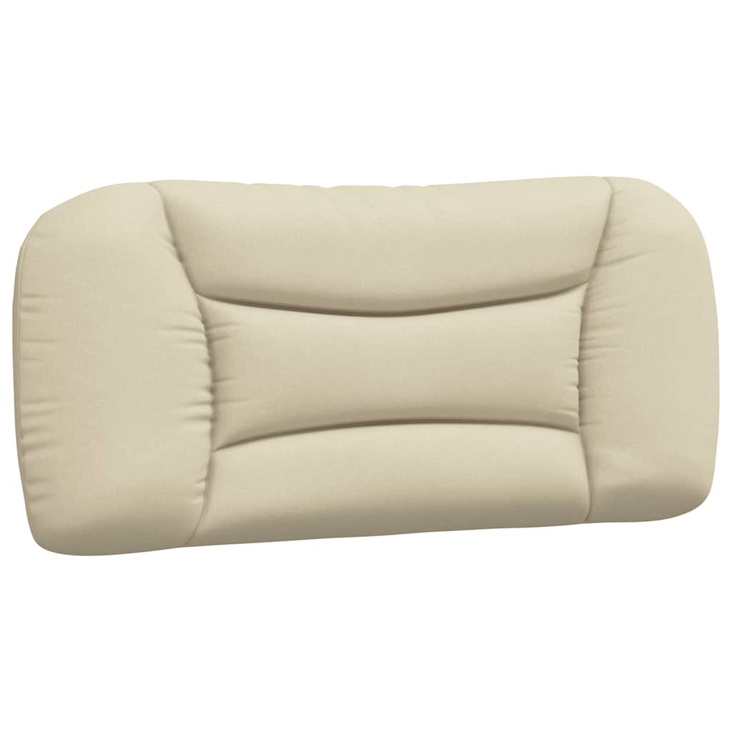 Bed Frame without Mattress Hvar Cream 90x200 cm Fabric