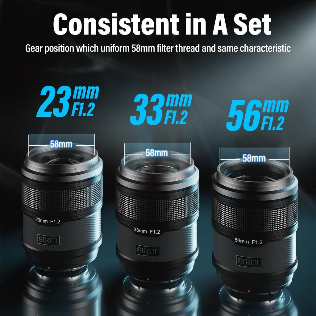 Автофокусный объектив SIRUI Sniper 33 мм для камер Серии Lens, широкоугольный F1.2 APS-C A5, A6, A7, FX, A9, ZV-E (E-Mount, Черный)
