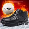 Мужские ботинки из натуральной кожи, деловая повседневная обувь, мужские шерстяные теплые хлопковые мужские зимние ботинки на открытом воздухе