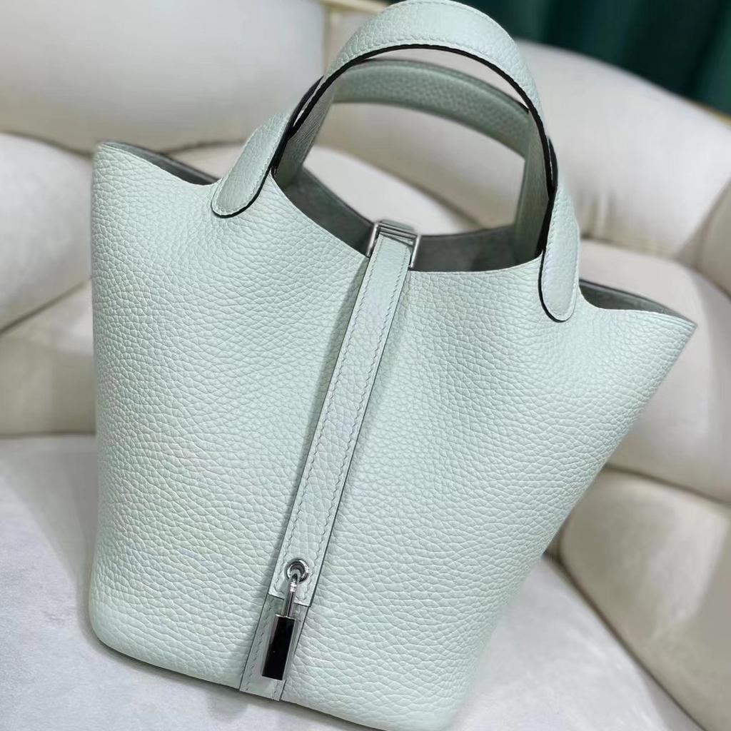 Корзина для овощей из воловьей кожи, сшитая вручную вощеной нитью для детей, обернутая в натуральную кожу с узором личи, сумка-ведро для воды для женщин