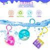 10/50Pcs Heart Square Mini Keychain Fidget Toys Push Bubble Stress Relief Special Needs Squeeze Toys Buckle Keyring Kids Adult