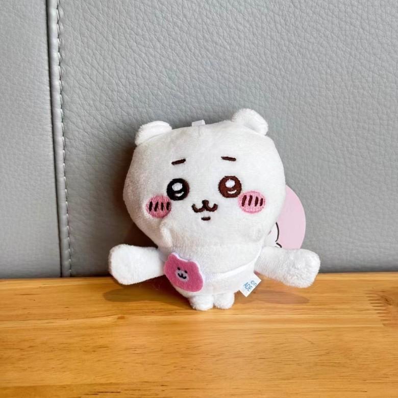 Chiikawa Hachiware Hand Holding Magnetic Plush Keychain With Cartoon Animal Design For Backpack Decor