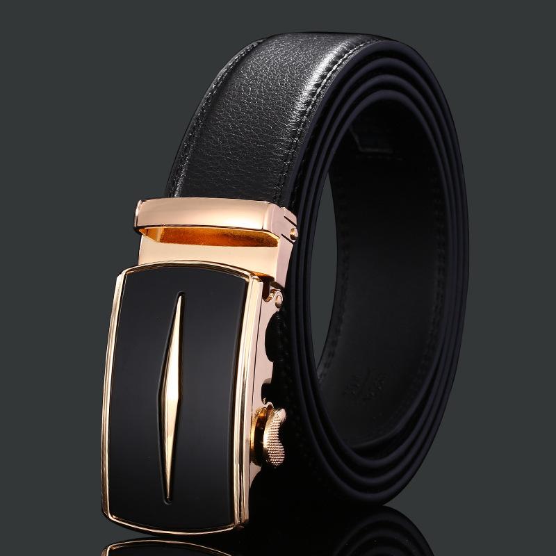 Ремень из натуральной кожи с автоматической пряжкой - Повседневный и модный дизайн из коровьей кожи