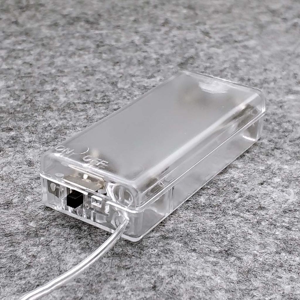 Держатель для 2 батареек AA 3 В, бокс для батареек AA с переключателем, новый корпус для батареек AA с проводом, прозрачный