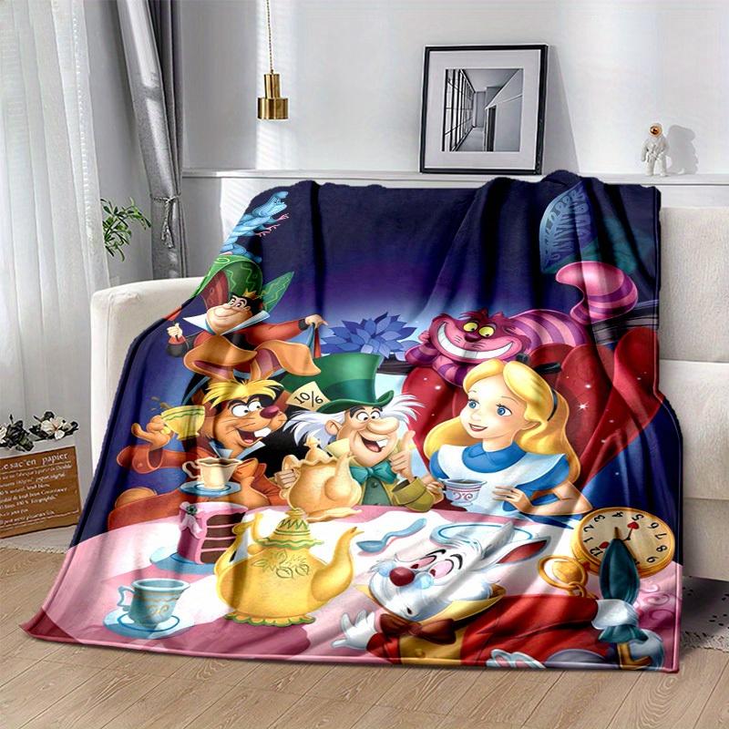 1pc, Wonderland Adventure Blanket, Perfect for All Seasons, Soft Flannel Throw Blanket, Versatile & Cozy for Bedroom, Living Room, Travel, Camping, Ca