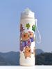 800ml Capybara Cute Water Cup with Straw & Handle Sports Water Bottle Portable Drinking Bottle for Boys Girls Daily Use