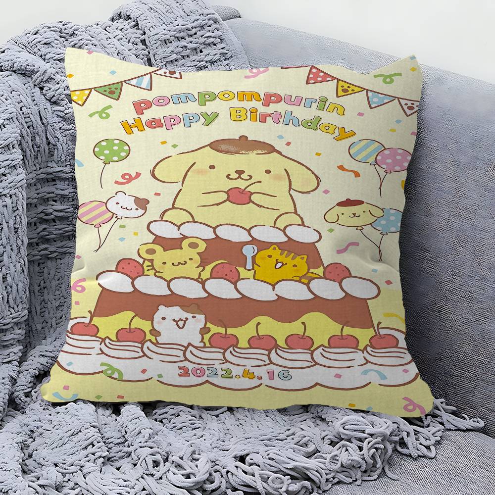Милая подушка P-Pom P-Pom P-Purin Наволочка для подушки Чехол для подушки в машину Подушка для дивана Автомобильный Рождественский подарок 40x40 см 45x45 см