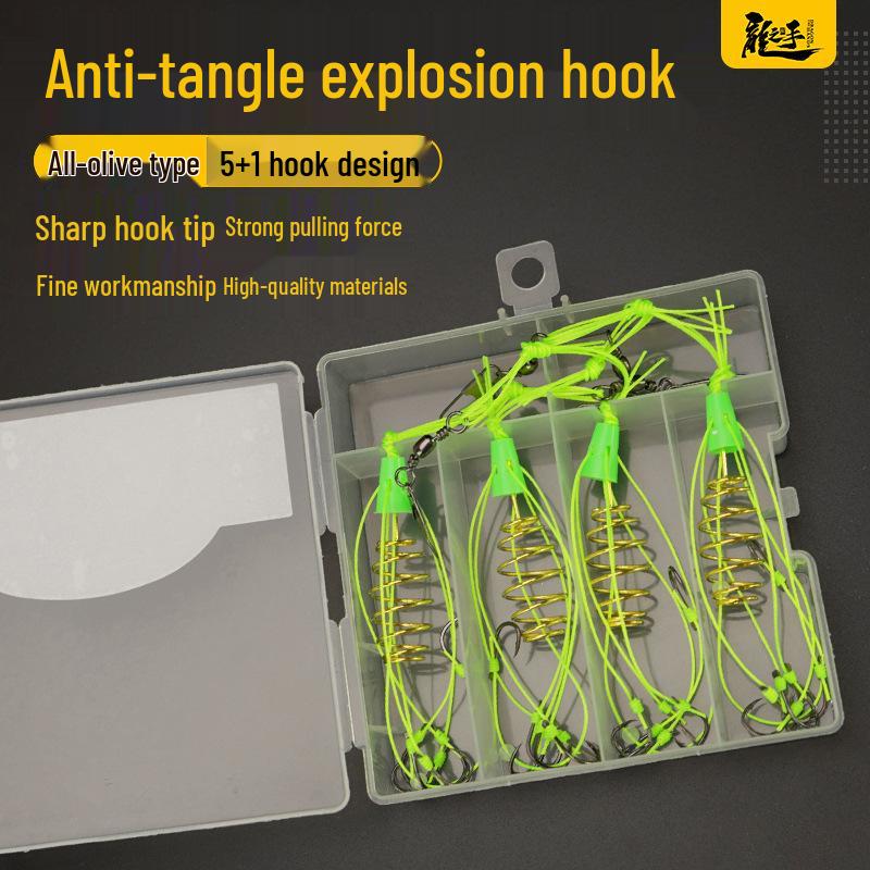 Улучшенный Драконий Крючок для Карпа Ручной Работы Флуоресцентная Барабанная Оснастка с Многожильной Плетеной ПЭ Леской