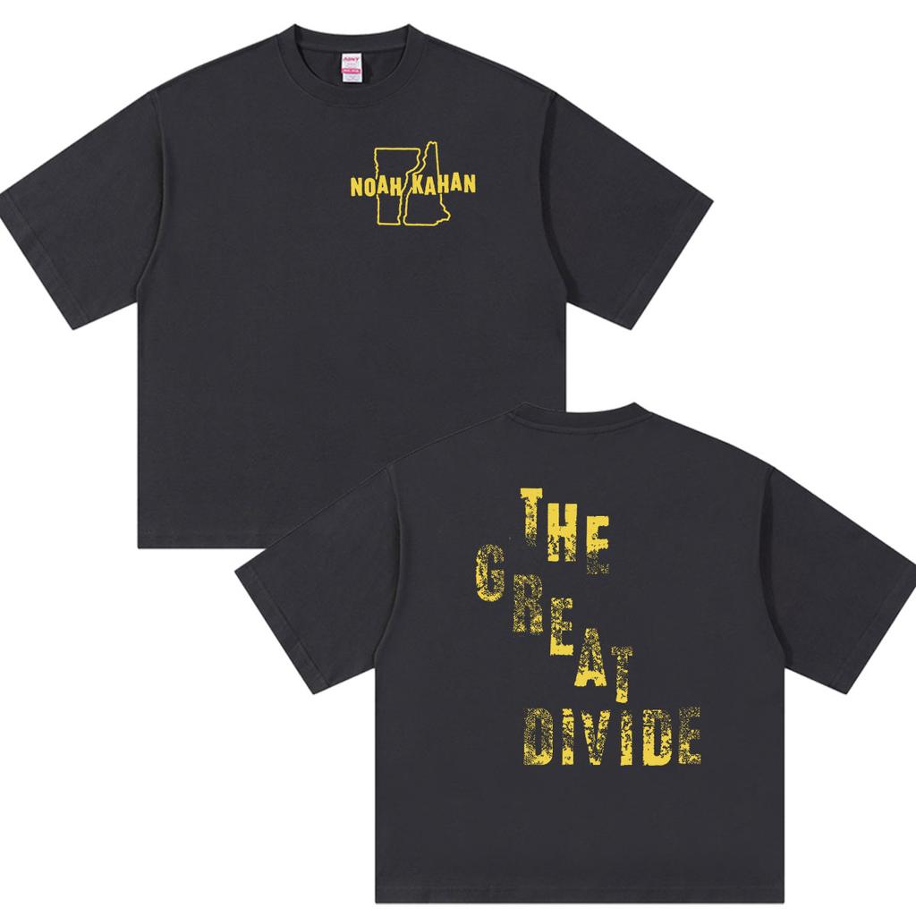Vintage Noah Kahan The Great Divide Tour 2026 T Shirt Unisexs Hip Hop Fashion Short Sleeve Tshirts100 Cotton Tshirt Streetwear
