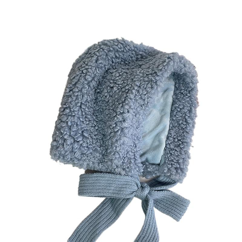 Windproof Lamb Wool Cap Balaclava Women Lei Feng Hat Cute Winter Plush Beanies  Girls