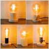 Modern Wood Table Lamp Retro E27 Desktop Decorative Light Indoor Art Lamp Living Room Bedroom Decoration Wood Light Base EU Plug