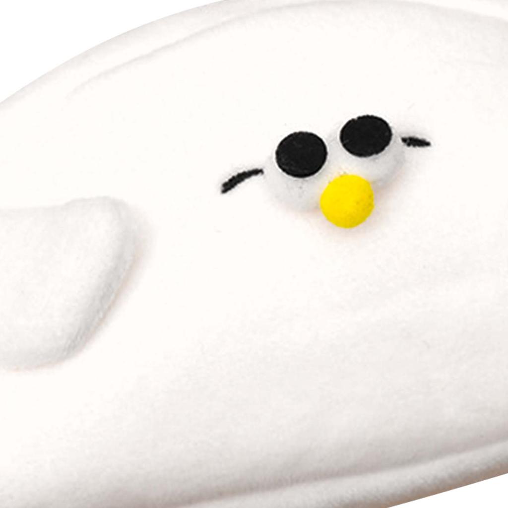 Small Pen Bag Cute Cartoon Seagull White Soft Short Plush Student Pencil Bag for School Offi